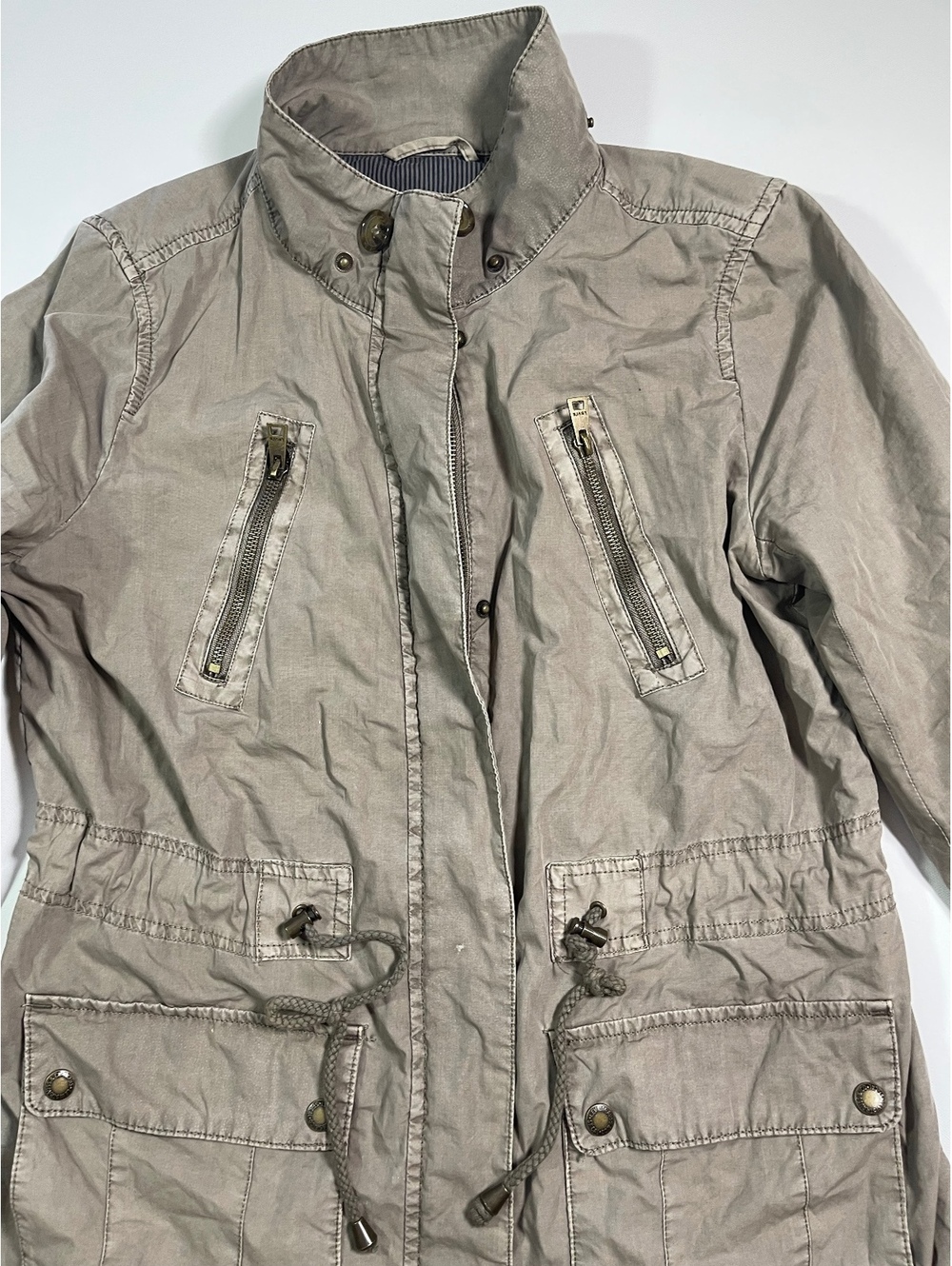 Levi's Size M Women's Beige Utility Jacket with Drawstr